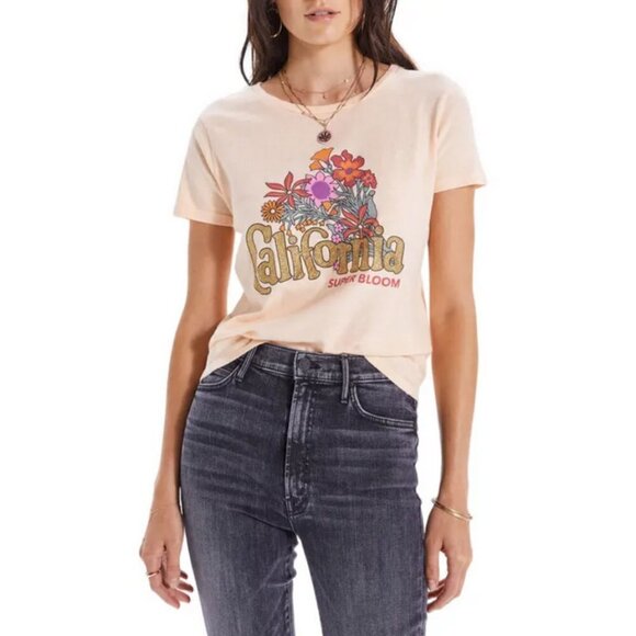 💕MOTHER💕 Itty Bitty Tee ~ California Super Bloom Graphic Tee XS NWOT - Picture 5 of 13